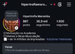 Conta Instagram Nicho Musculação / Academia 36 Mil Seguidores Monetização Liberada