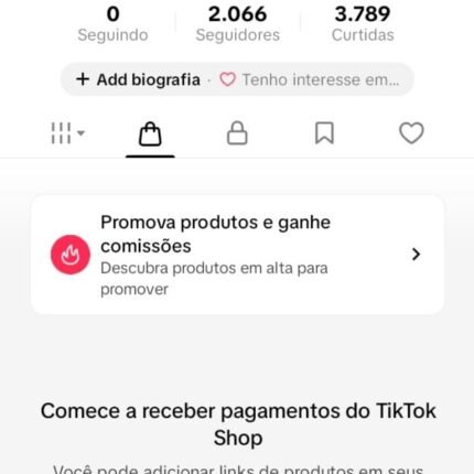 CONTA COM TIKTOK SHOP ATIVO!! 2.066 SEGUIDORES ( oferta imperdível )