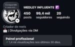 INSTAGRAM COM 99 MIL DE SEGUIDORES A VENDA
