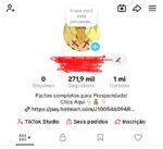 conta TikTok 272mil seguidores Monetizado