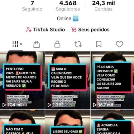 ​[VENDA] Conta TikTok News/Benefícios - 4.4k Seguidores - TikTok Shop ATIVO