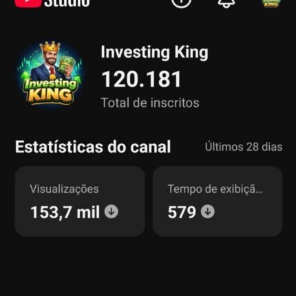 Vendo canal de finanças com 121 mil inscritos barato porquê quero vender logo.