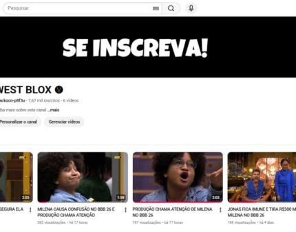 CANAL YOUTUBE 7,6K DE INSCRITOS + VIDEO LONGO + LIVE ATIVA!