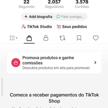 CONTA COM TIKTOK SHOP ATIVO + 2K DE SEGUIDORES PRONTO PARA VENDER!!! ( oportunidade única )