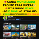 Canal Monetizado TECNOLOGIA E INOVAÇÃO com +R$70 MIL/ANO ✔️ 44 MIL Inscritos 🚀
