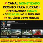 Canal YouTube 100% MONETIZADO com 99K inscritos – ✔️ CURIOSIDADES 🚀 ALTÍSSIMO POTENCIAL 🚀 (COM GARANTIA DE 7 DIAS) ✔️ + PLACA POR RECEBER
