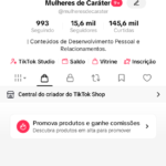 Tiktok 15 mil seguidores reais e monetizado