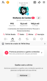 Tiktok 15 mil seguidores reais e monetizado