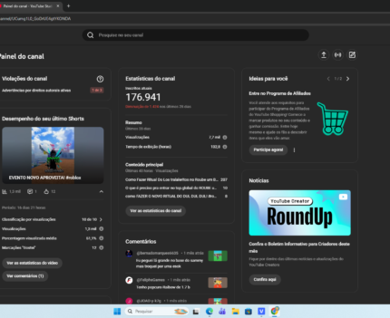 Canal 170k 1 monetização sem Strike