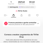 CONTA DO TIKTOK MONETIZADA + SHOP ATIVO +20,9K SEGUIDORES (ENGAJAMENTO REAL)