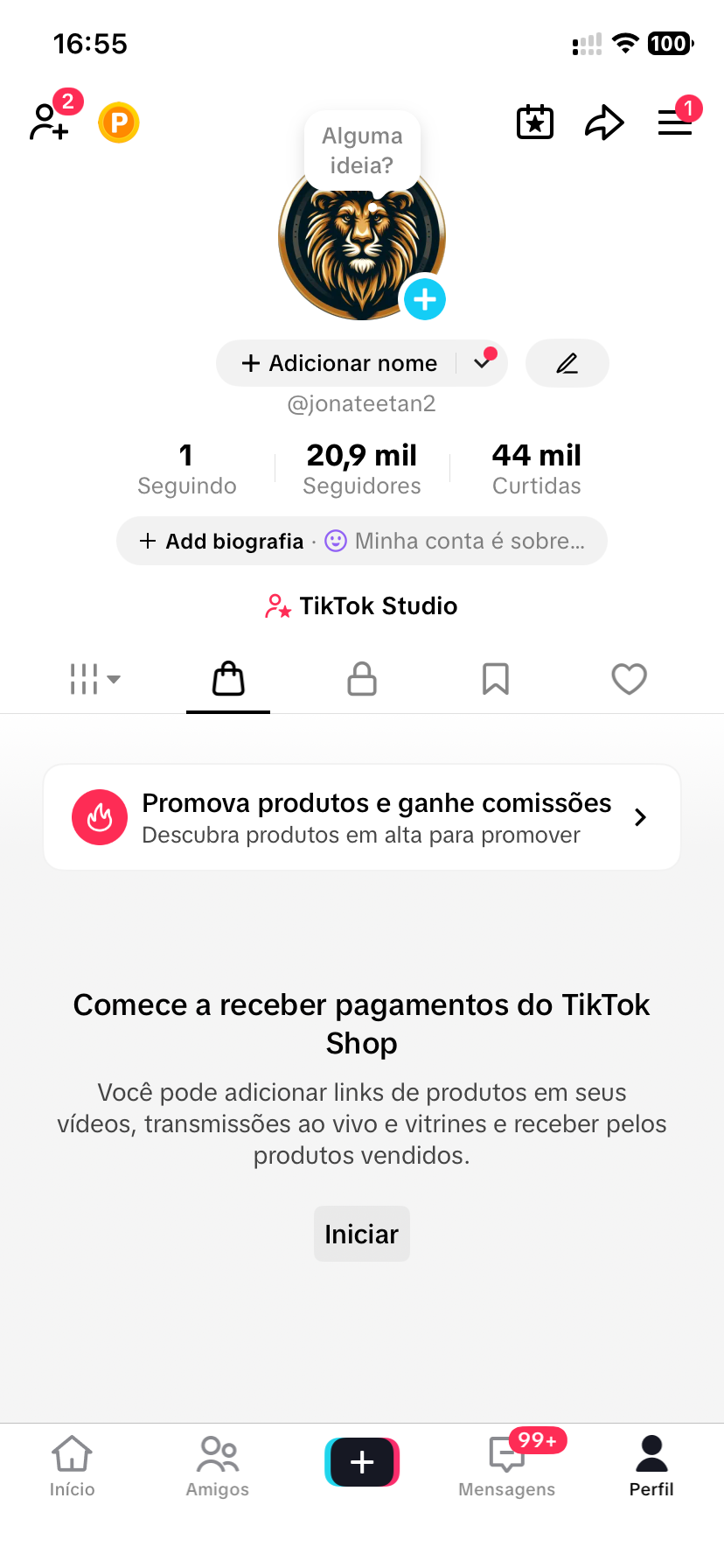foto (8) CONTA DO TIKTOK MONETIZADA + SHOP ATIVO +20,9K SEGUIDORES (ENGAJAMENTO REAL) - Imagem 1