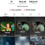 CONTA DO TIKTOK MONETIZADA 44,6K SEGUIDORES, +252K CURTIDAS