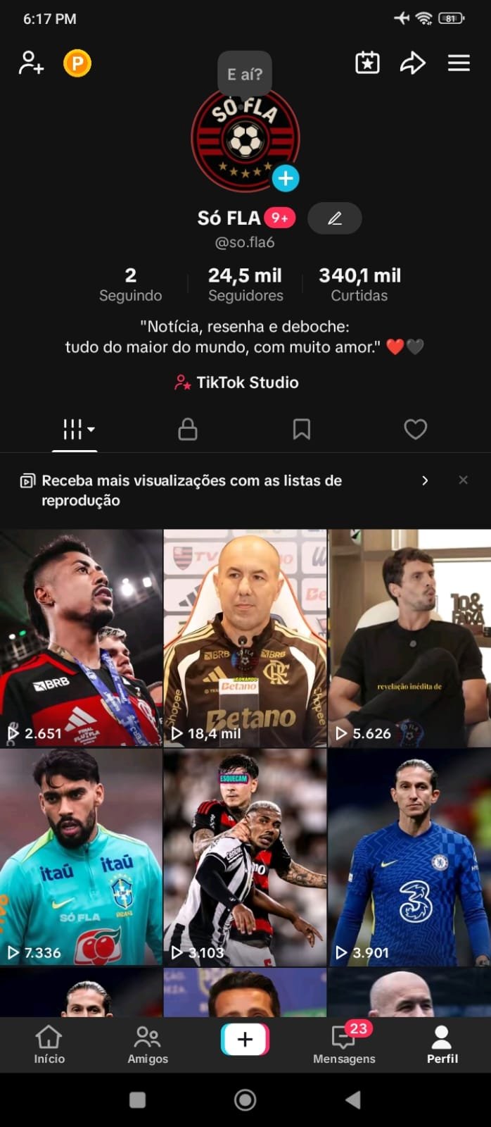 tiktok COMBO DE REDES SOCIAIS NO NICHO FLAMENGO – TikTok, Kwai, Instagram, YouTube e Facebook (Projeto Dark / Sem Aparecer) - Imagem 1