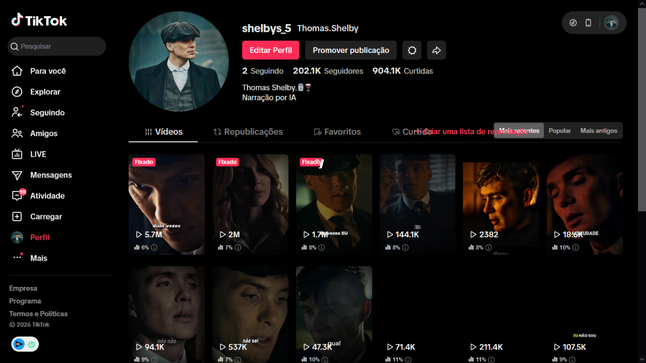x Conta de TikTok com 200 mil seguidores a venda - Imagem 1