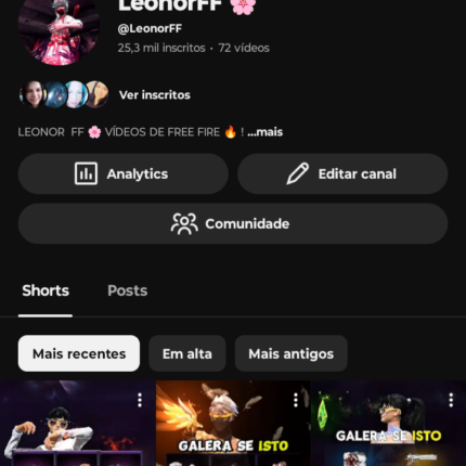 canal do youtube com 25k