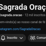 Canal YouTube 12 mil inscritos