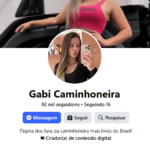 Página da Gabi Caminhoneira - MONETIZADA 92K seguidores