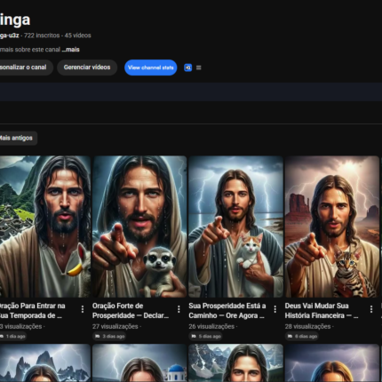 CONTA YOUTUBE SHORTS ️- Canal 722 INSCRITOS 🚀🌱 | RELIGIÃO E FÉ