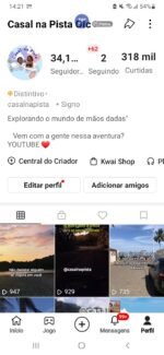Conta KWAI com 34K de seguidores nicho viajantes - Imagem 3