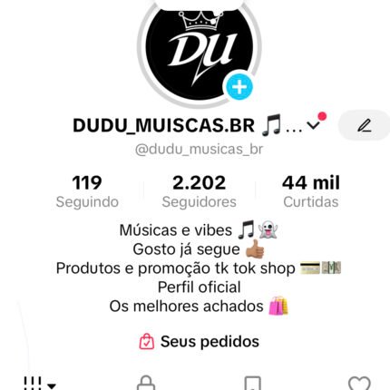 Conta sem tik tok shop engajada com mais de 2k