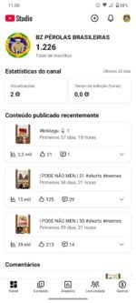 Canal 1.2 mil inscritos + 915mil de visualizações, Canal já Engajado porém parado!!!