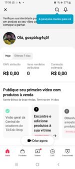 CONTA DO TIKTOK COM SHOP ATIVO +4,7K SEGUIDORES (ENGAJAMENTO REAL) - Imagem 2