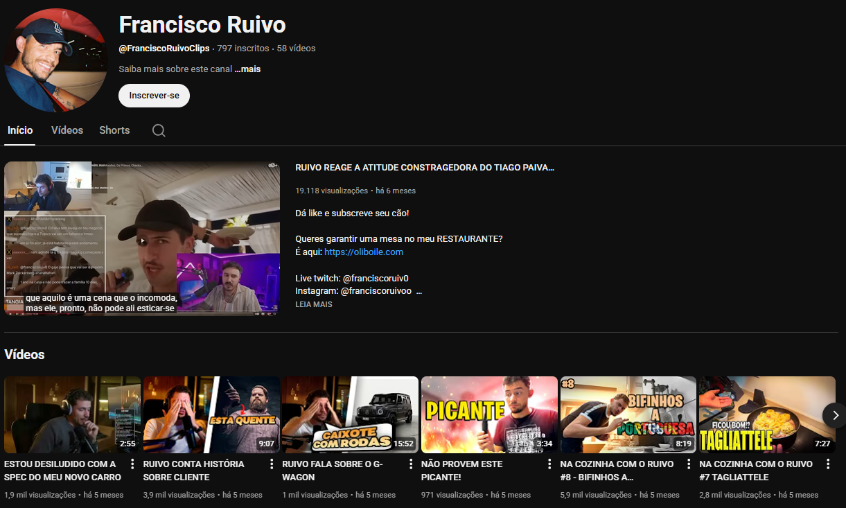 Captura de tela 2026-04-10 193310 CANAL YOU MONET | 797 SUBS 👥 |+228K VIEWS👀| VLOG / ENTRETENIMENTO | PÚBLICO PORTUGAL | ENGAJAMENTO🚀 - Imagem 1