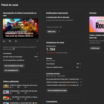 Vendo canal 1700 inscritos pré monetizado