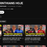 CANAL DO CORINTHIANS MONETIZADO 1300 Inscritos