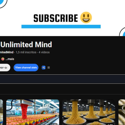 Canal com Inglês com 1.5k inscritos