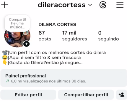 🚀PERFIL DO INSTAGRAM (17 mil seguidores & 6 MILHÕES de viws em 30D)