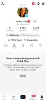 CONTA DO TIK TOK SHOP ATIVO + LIVE STUDIO ATIVO COM 2K DE SEGUIDORES - Imagem 2