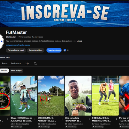 CANAL YOU MONET | 170K SUBS👥 | +400 MILHÃO VIEWS 👀 | FUTEBOL / SHORTS ⚽ | ATIVO GIGANTE 🚀