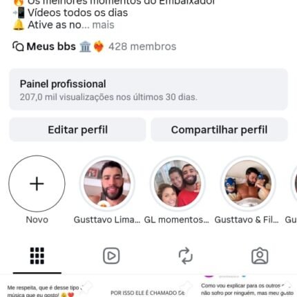 Página Instagram Gustavo Lima com 107 Mil Seguidores