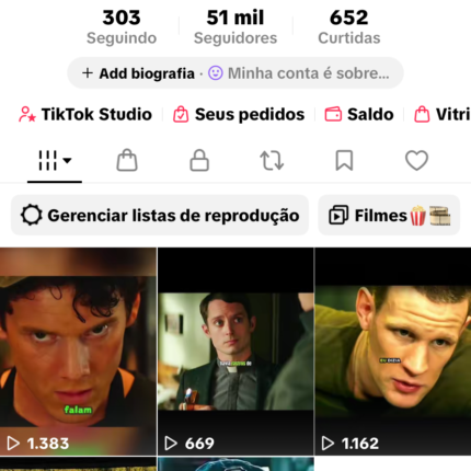 CONTA TIKTOK COM 51K DE SEGUIDORES - MONETIZADO FILMES