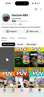 Canal Youtube ROBLOX- 317MIL INSCRITOS - Imagem 2