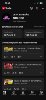 CANAL DENY PAREDÃO 188 MIL INSCRITOS COM MAIS DE 66 MILHÕES DE VISUALIZAÇÕES, NO PRECINHO PRA SAIR LOGO