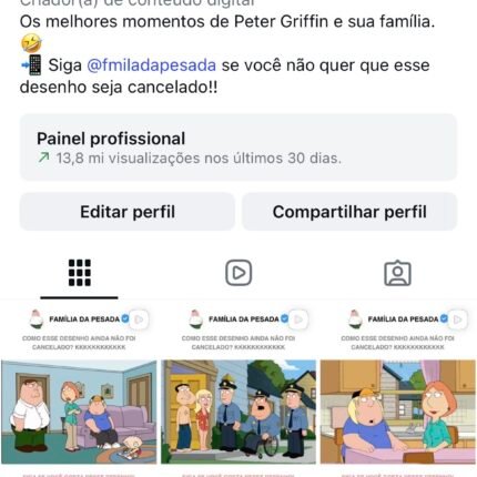 INSTAGRAM ENGAJADO DE HUMOR COM PÚBLICO MASCULINO ADULTO