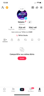 Conta TIKTOK 51,6K SEGUIDORES/ Vídeos Todos Arquivados!! Monetizada e TIKTOK SHOP ATIVO