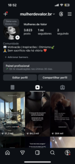 Instagram 1 Milhão de seguidores, Conta Prime, Público prime: stories medio 30k a 100k, nunca rodou shopee nem slots, conta virgem suando no preço promocional