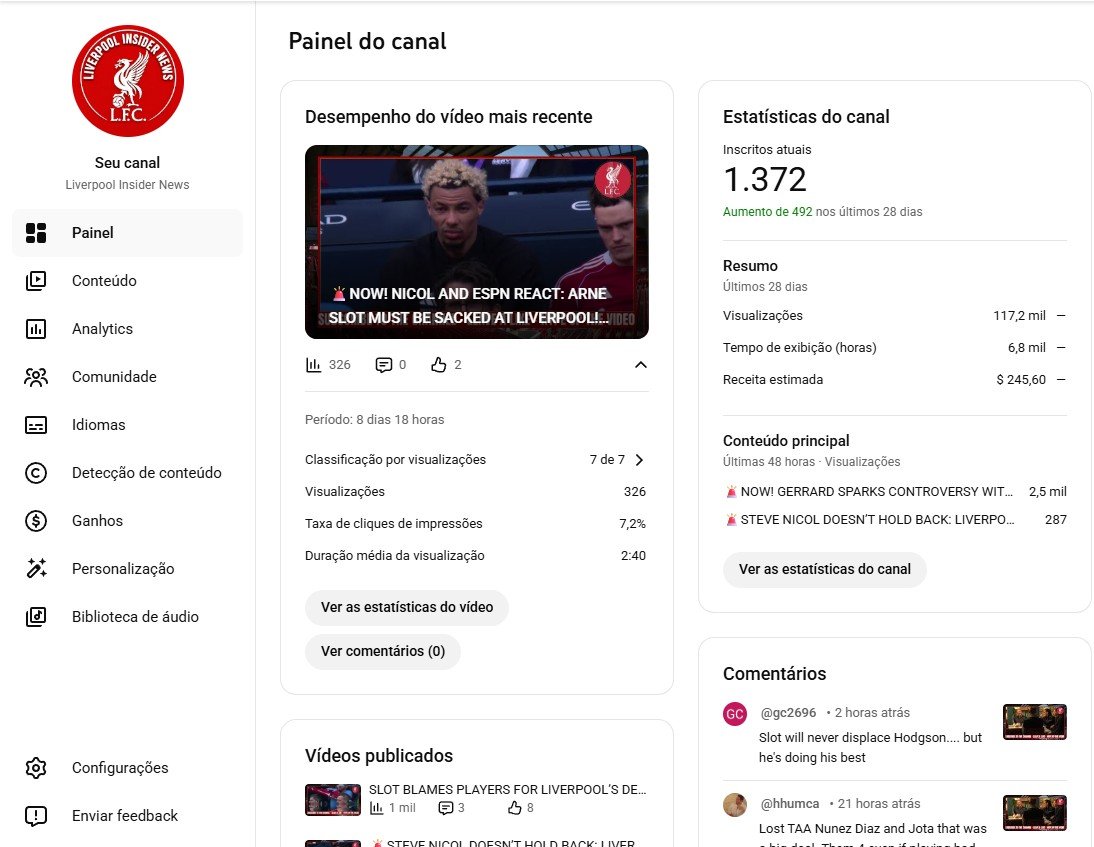 LIVERPOOL 1 CANAL DO LIVERPOOL- FUTEBOL- 1372 INSCRITOS - Imagem 1