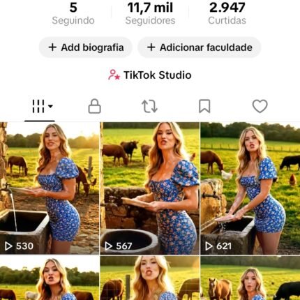 CONTA DO TIKTOK EUA MONETIZADA +11,7K SEGUIDORES (ENGAJAMENTO REAL)