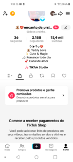 CONTA TIKTOK | 2,2K+ SEG👥| 15,6K CURT❤️| RELACIONAMENTOS - TEDDY LOVE 🐻💝| IDEAL P/ TIKTOK SHOP🚀 - Imagem 3