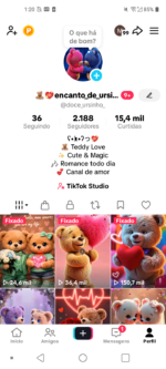 CONTA TIKTOK | 2,2K+ SEG👥| 15,6K CURT❤️| RELACIONAMENTOS - TEDDY LOVE 🐻💝| IDEAL P/ TIKTOK SHOP🚀 - Imagem 2