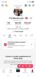 CONTA TIKTOK | 52,4K SEG👥 | 311,6K CURT ❤️ | MÚSICA & DANÇA - Imagem 2