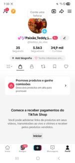 CONTA TIKTOK | 5,563+ SEG👥 | 34,9K CURT❤️ | NICHO TEDDY ,tiktok shop ativo 🧸 | SHOP ATIVA  💰 - Imagem 3
