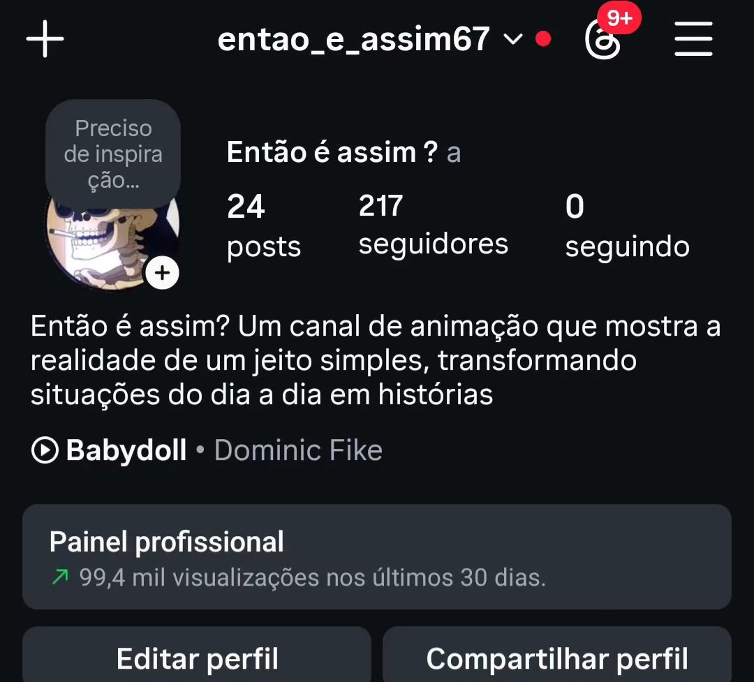 VideoCapture_20260414-185315 Instagram em Ascensão! 99k+ Views Mensais – Nicho de Animação/IA – 100% Orgânico - Imagem 1