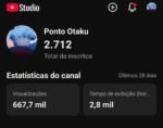 Canal Shorts Anime com mas de 2,700 mil inscritos e 660 mil visualização/28 dias!✅️🔥 (falta pouco pra monetizar)