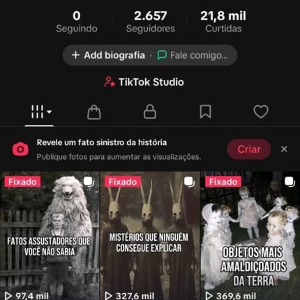 CONTA TIKTOK + DE 2K DE SEGUIDORES MUITO ENGAJADA (TIKTOK SHOP ATIVO SEM DOC) VENDER LOGO