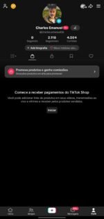 CONTA DO TIKTOK COM SHOP ATIVO +2K SEGUIDORES (NICHO FEMININO)